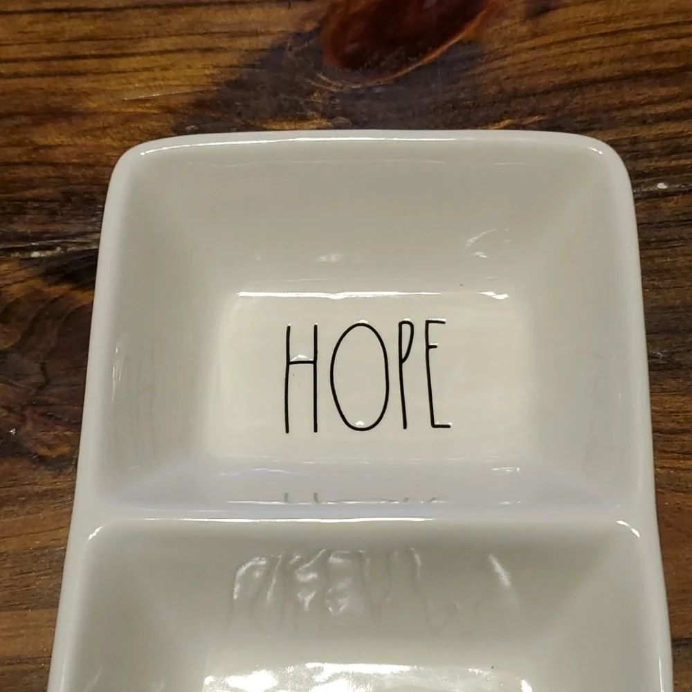 Rae Dunn Divided Dish Hope and Dream
